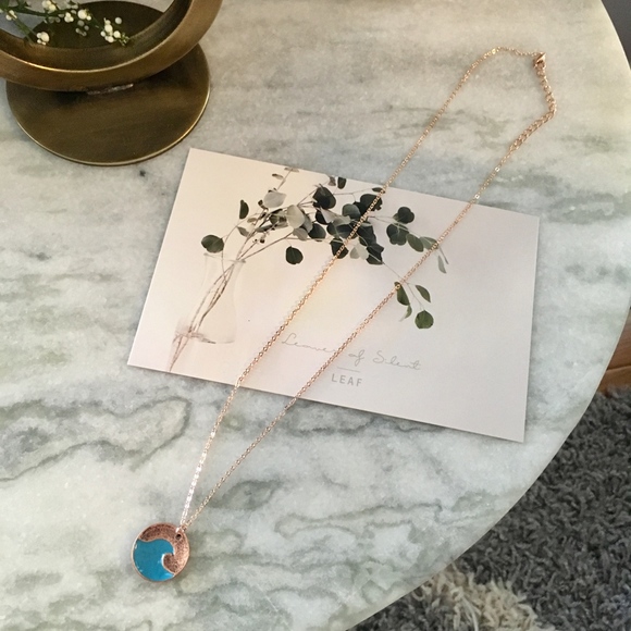 Crest Wave Copper Coin Surf Outfitters Necklace - Picture 3 of 8